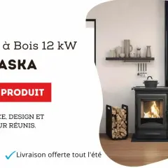 Cuisinière ALASKA, une merveille de cuisine au feu de bois alliant puissance et design. Parfait pour réchauffer votre foyer.