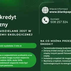 Dotacja/kredyt ekologiczny BGK na termomodernizację, OZE i energooszczędne rozwiązania. Wsparcie dla firm.