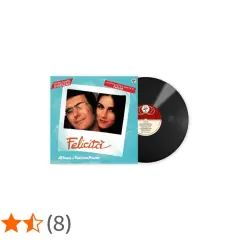 Vinile di Al Bano & Romina Power con la copertina di "Felicità", un testo che evoca gioia e ricordi.