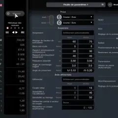 Paramètres de la Ford GT Race Car '18 dans Gran Turismo 7 : réglages suspension, pneus, aérodynamisme et ECU.