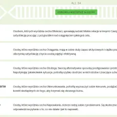 Analiza cech osobowości: Bliskość, Osiąganie, Strateg, Ukierunkowanie, Naprawianie. Poznaj swoje mocne i słabe strony firmy.