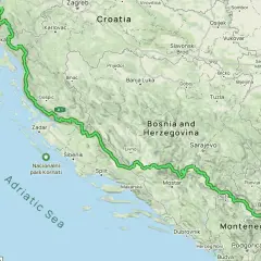 Trasa Via Dinarica biegnie przez Chorwację, Bośnię i Hercegowinę oraz Czarnogórę, od Triestu po Albanię.