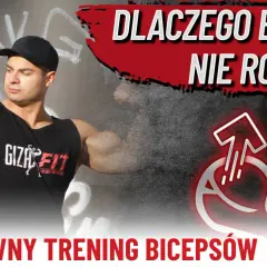 Mężczyzna prezentuje biceps, zastanawiając się, dlaczego ćwiczenia na mięsień ramienny nie przynoszą efektów. Efektywny trening bicepsów kluczem do sukcesu.