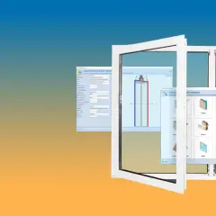 Finestra aperta mostra un software per calcolare la resistenza termica di ponti termici edilizi, con opzioni per diversi materiali e configurazioni.