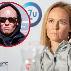 Daria Abramowicz w okularach i z kapturem, obok jej zdjęcie w szarej bluzie.