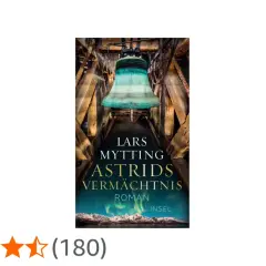 Lars Mytting Trilogie Teil 3: Astrids Vermächtnis. Das Buchcover zeigt eine Glocke unter dem Nordlicht.