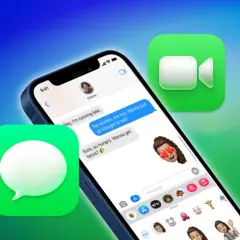Co to iMessage? Rozmowa na iPhonie z ikonami Wiadomości i FaceTime.