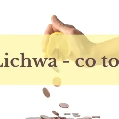 Dłoń wyciska cytrynę, z której spadają monety. Napis "Lichwa - co to?".