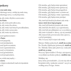 Litania pokory, modlitwa o pokorę Tomasza a Kempis. Tekst zawiera prośby o uwolnienie od pragnień i bojaźni, by serce stało się ciche i pokorne.