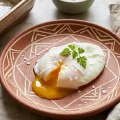 Un œuf poché parfait, prêt à être dégusté. Une recette simple pour un petit-déjeuner gourmand.