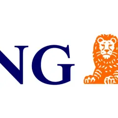 Logo ING z lwem, symbolem banku, który wielu uważa za najlepszy bank w Polsce.