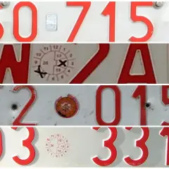 Polskie tablice rejestracyjne, w tym tymczasowe tablice rejestracyjne a OC. Widoczne numery: SO-715B, WZAW, F2-0156, D3-3313.