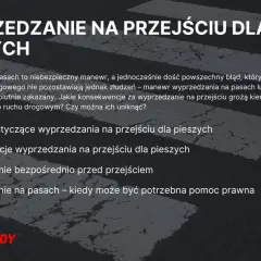 Wyprzedzanie na pasach to niebezpieczny manewr. Dowiedz się o przepisach, konsekwencjach i karach za wyprzedzanie na przejściu dla pieszych.
