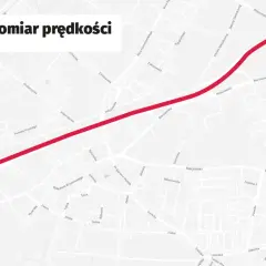 Mapa pokazuje, gdzie są odcinkowe pomiary prędkości na al. Jana III Sobieskiego we Wrocławiu.