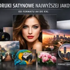 Wydruki satynowe od fotografa: portret kobiety, krajobraz z pomostem, papuga, kwiaty, miasto. Sprawdź, ile kosztuje odbitka zdjęcia.