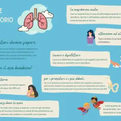 Bronchiolite e virus respiratorio sinciziale: sintomi e prevenzione. Immagine illustra come proteggere i bambini dal VRS.