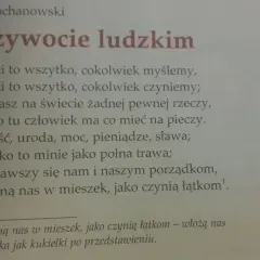 Jan Kochanowski pisze, że życie to fraszka. Wszystko przemija, jak trawa polna, a nas włożą do worka.