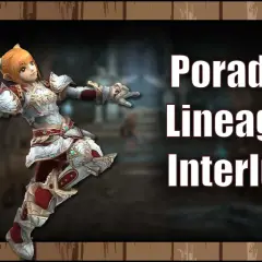 Postać z gry Lineage 2 Interlude z młotem bojowym.