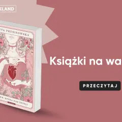 Okładka książki "Krew, która nas dzieli" Edyty Prusinowskiej, idealna książka na wakacje.
