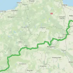 Trasa rowerowa R1 biegnie przez Polskę, od Świnoujścia, przez Bydgoszcz, aż po Braniewo.