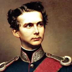 Retrato de Fernando de Baviera, joven noble con uniforme militar, mirada serena y cabello oscuro peinado.