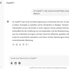 ChatGPT in der Schule: Ein Werkzeug zur Unterstützung von Schülern und Lehrern. Es hilft beim Klären von Fragen und individuellem Lernen.