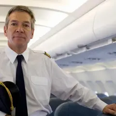 Erfahrener Pilot im Cockpit, bereit für den nächsten Flug. Das Gehalt eines Piloten ist oft ein spannendes Thema.