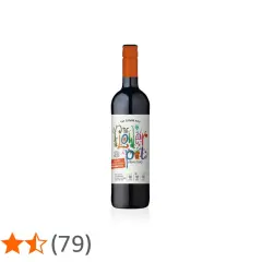 Flasche "The Flower Pot Primitivo" Wein mit bunter Etikettierung. Primitivo bei Wein steht für eine rote Rebsorte, bekannt für fruchtige Aromen.