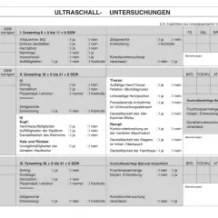 Ultraschalluntersuchung: Dokumentiert die Bedeutung von Ultraschall-Screenings in der Schwangerschaft, mit Details zu verschiedenen Stadien.