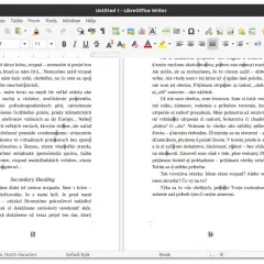 Porównanie LibreOffice vs OpenOffice: zrzut ekranu z edytora tekstu LibreOffice Writer, pokazujący dwa dokumenty obok siebie.