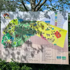 Plan Zoo Opole z zaznaczonymi strefami: Afryka, Australia, Eurazja. Idealne miejsce na rodzinne wycieczki, świetne zoo Opole opinie.
