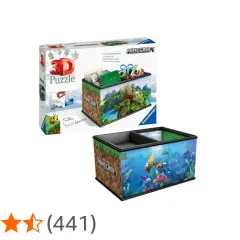 Zbuduj własny schowek z Minecraft! To trójwymiarowe puzzle z motywem gry, które po złożeniu stają się praktycznym pojemnikiem.