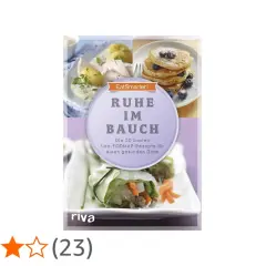 Buchcover "Ruhe im Bauch" mit leckeren Low-FODMAP-Rezepten für einen gesunden Darm.