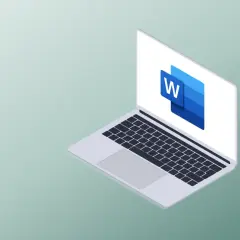 Laptop z ikoną programu Word. Idealny do pisania tekstów, tworzenia dokumentów i pracy z tekstem.