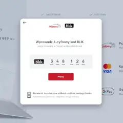 Płatność online co to znaczy? Potwierdzenie kodu BLIK 348126 w aplikacji bankowej, by zapłacić za sprzęt elektroniczny.