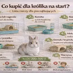 Klatka, kuweta, siano, miski, karma, domek, warzywa – to wszystko, co królik powinien mieć w klatce, by czuć się bezpiecznie i komfortowo.