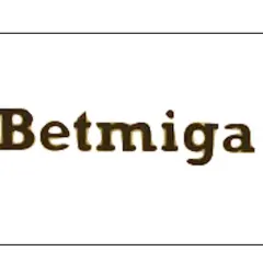 Złoty napis "Betmiga" na białym tle.