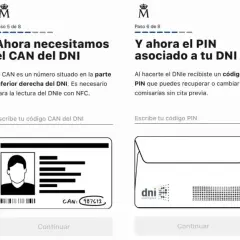 Proceso para cambiar el PIN del DNIe desde casa. Se solicita el CAN y el PIN del DNIe para leer el chip.