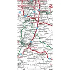 Karte zeigt Autobahnen und Städte in Deutschland. LKW-Fahrverbote in Europa sind ein wichtiges Thema für den Transport.