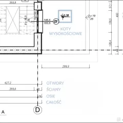 Fragment rysunku technicznego z wymiarami i oznaczeniami, kluczowy do czytania rysunku technicznego.