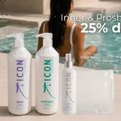 Promoción de productos ICON sin siliconas: Inner, Proshield y Cure Spray con neceser de regalo. ¡25% dto!