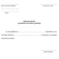Oświadczenie o pełni praw publicznych: Samodzielnie i bez wizyty w urzędzie