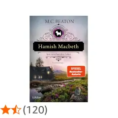 Buchcover "Hamish Macbeth liest zwischen den Zeilen" von M.C. Beaton. Die Reihenfolge der Hamish Macbeth Bücher ist hier nicht ersichtlich.