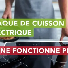 Plaque de cuisson électrique s'allume mais ne chauffe pas. Le cuisinier est surpris.
