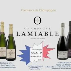 Champagnerflaschen von Lamiable. Die lange Reifung erklärt, warum ist Champagner so teuer. Grand Cru Qualität.