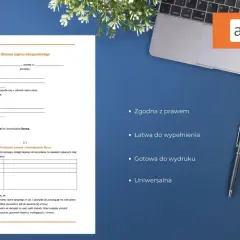 Oświadczenie o najmie okazjonalnym - dokument gotowy do wypełnienia, zgodny z prawem, łatwy w użyciu.