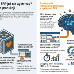 System ERP to serce firmy, ale nie jej mózg planistyczny. Rozwiązaniem jest inteligentne planowanie z systemem APS, które uzupełnia ERP, tworząc dynamiczne harmonogramy produkcji.
