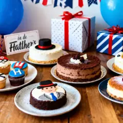 Gâteaux et cupcakes décorés avec de la pâte à sucre pour la fête des pères. Un clin d'œil aux super-héros et aux icônes paternelles.