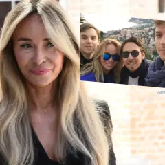 Joanna Przetakiewicz z synami na zdjęciu z wakacji.