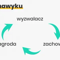 Pętla nawyku: wyzwalacz, zachowanie, nagroda. Schemat wyjaśnia, jak powstaje habit.